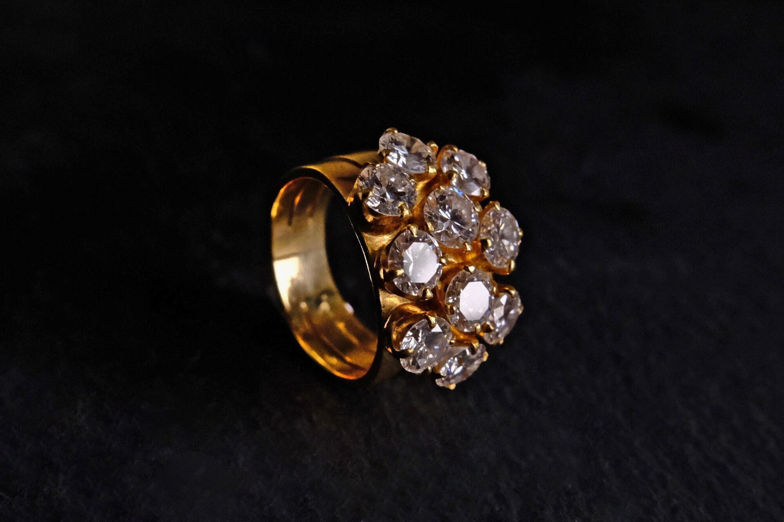Gem Gardener, diamond cluster ring vintage, unisex diamond rings, atomic gold ring, vintage jewellery singapore, vintage diamond mens rings, vintage diamond rings singapore