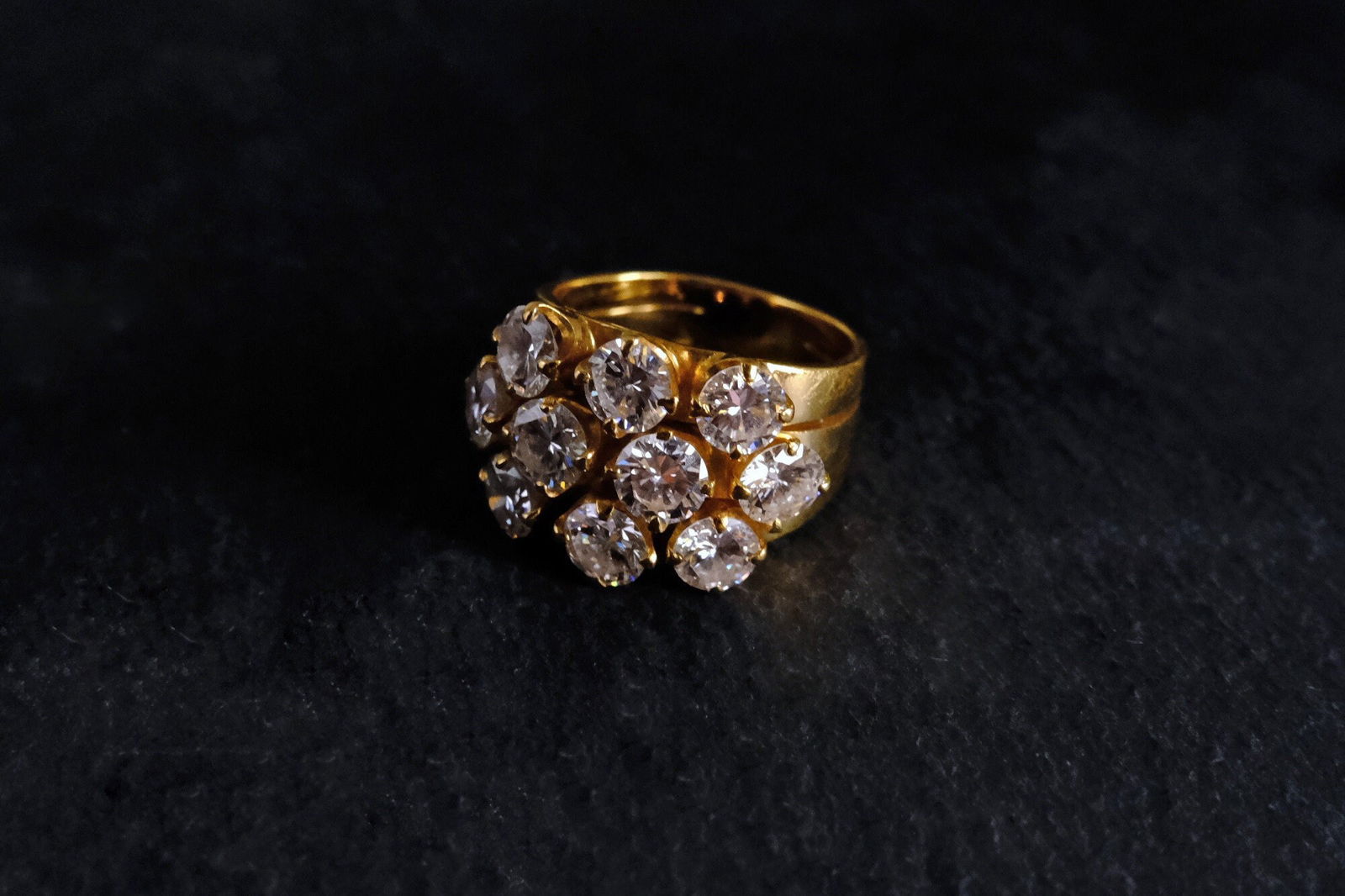 Gem Gardener, diamond cluster ring vintage, unisex diamond rings, atomic gold ring, vintage jewellery singapore, vintage diamond mens rings, vintage diamond rings singapore
