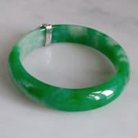 Gem Gardener, green jadeite jade bangle, jade bangle 55, jade bangle singapore, jade bangle with diamonds, art deco jade jewelry, 55mm jadeite bangle
