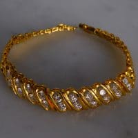 Gem Gardener, vintage diamond bracelets, antique diamond bracelets for sale, art deco yellow gold, art deco yellow gold, half diamond bracelet, vintage gold tennis bracelet, diamond bracelets singapore