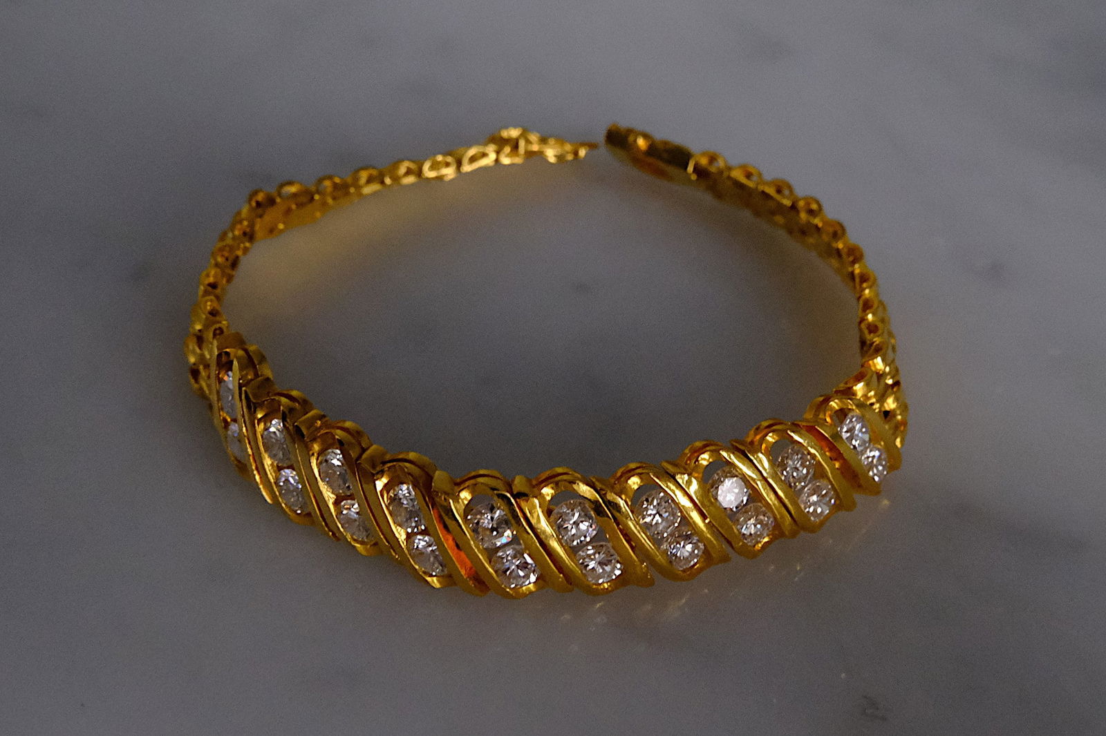 Gem Gardener, vintage diamond bracelets, antique diamond bracelets for sale, art deco yellow gold, art deco yellow gold, half diamond bracelet, vintage gold tennis bracelet, diamond bracelets singapore