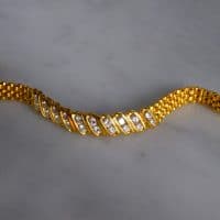 Gem Gardener, vintage diamond bracelets, antique diamond bracelets for sale, art deco yellow gold, art deco yellow gold, half diamond bracelet, vintage gold tennis bracelet, diamond bracelets singapore
