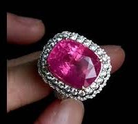 Gem Gardener, hot pink spinel ring, pink spinel ring, hot pink spinel, neon pink spinel, spinel ring singapore, spinel diamond halo ring