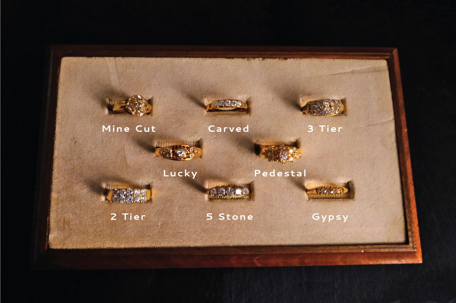 20k Chinese Gold Diamond Antique Rings Gem Gardener