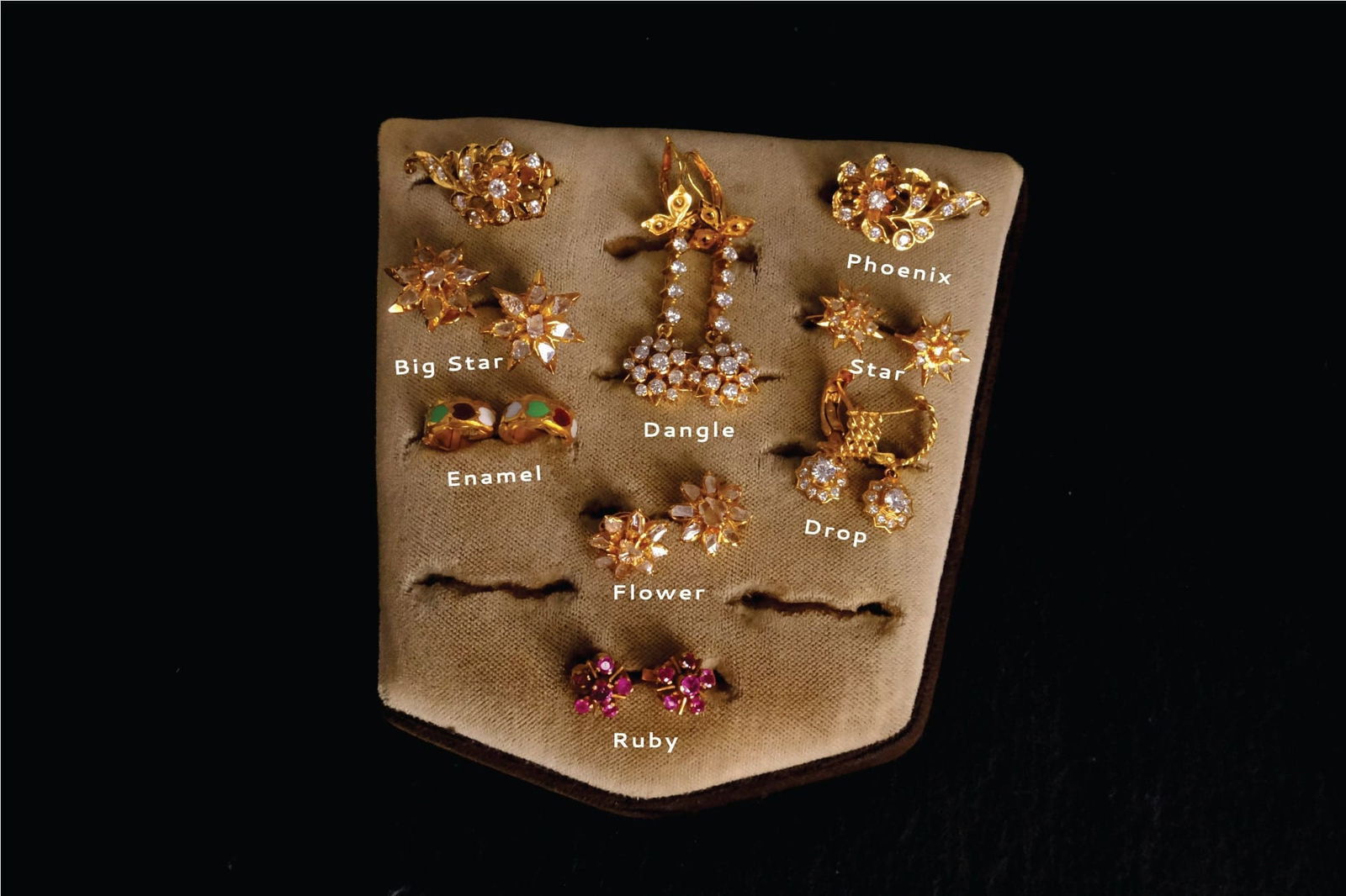 Gem Gardener, Antique Yellow Gold Diamond Earrings, peranakan earrings singapore, diamond earrings vintage, vintage earrings singapore