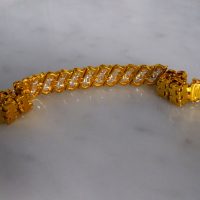 Gem Gardener, vintage diamond bracelets, antique diamond bracelets for sale, art deco yellow gold, art deco yellow gold, half diamond bracelet, vintage gold tennis bracelet, diamond bracelets singapore
