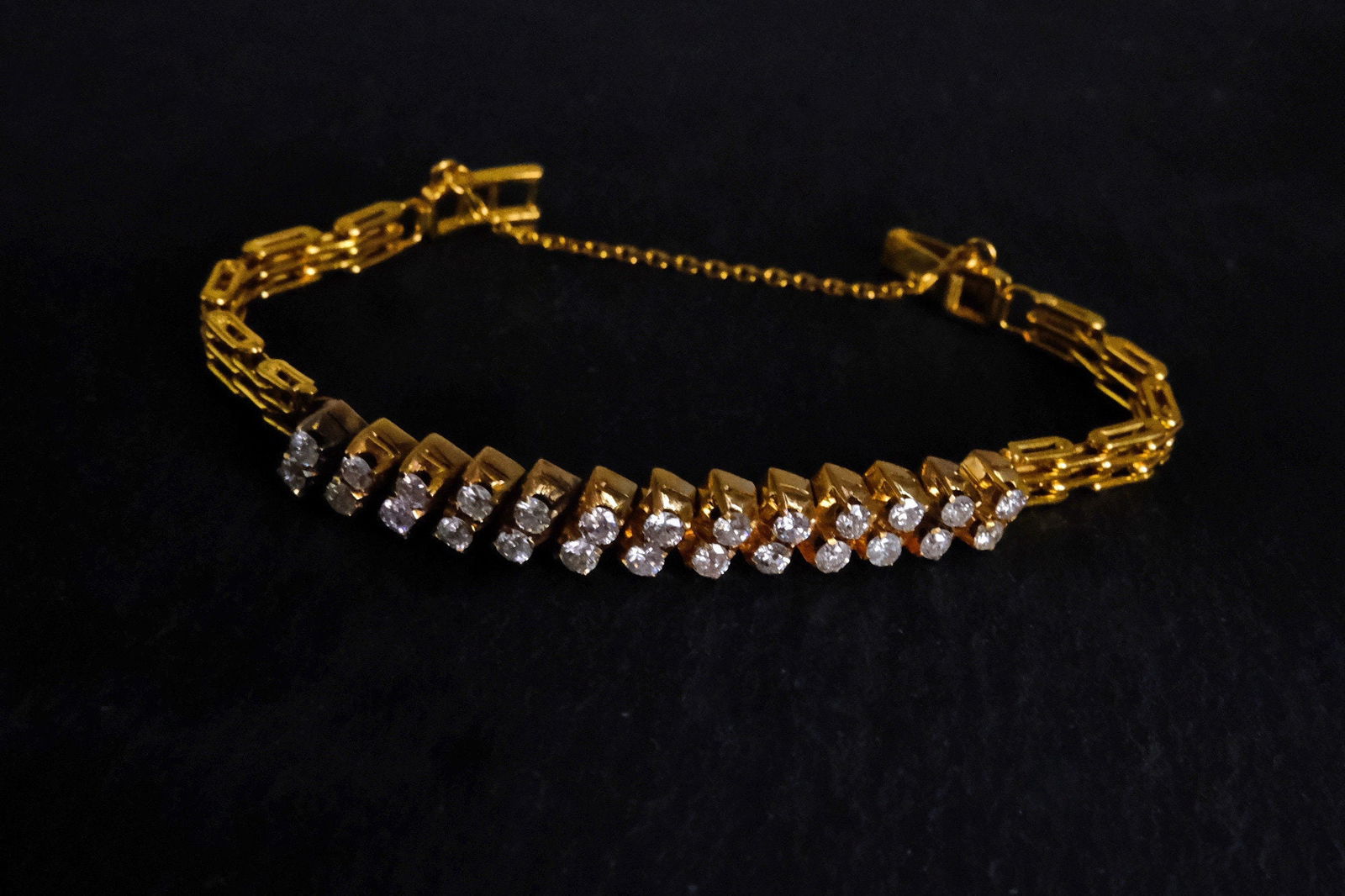 Gem Gardener, diamond bracelets singapore, diamond dainty bracelet gold, vintage diamond bracelets, yellow gold diamond link bracelet