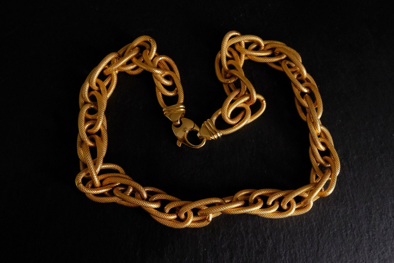 Gem Gardener, chunky large link gold necklace, vintage italian gold necklace, large link chain necklace gold, large gold necklace choker