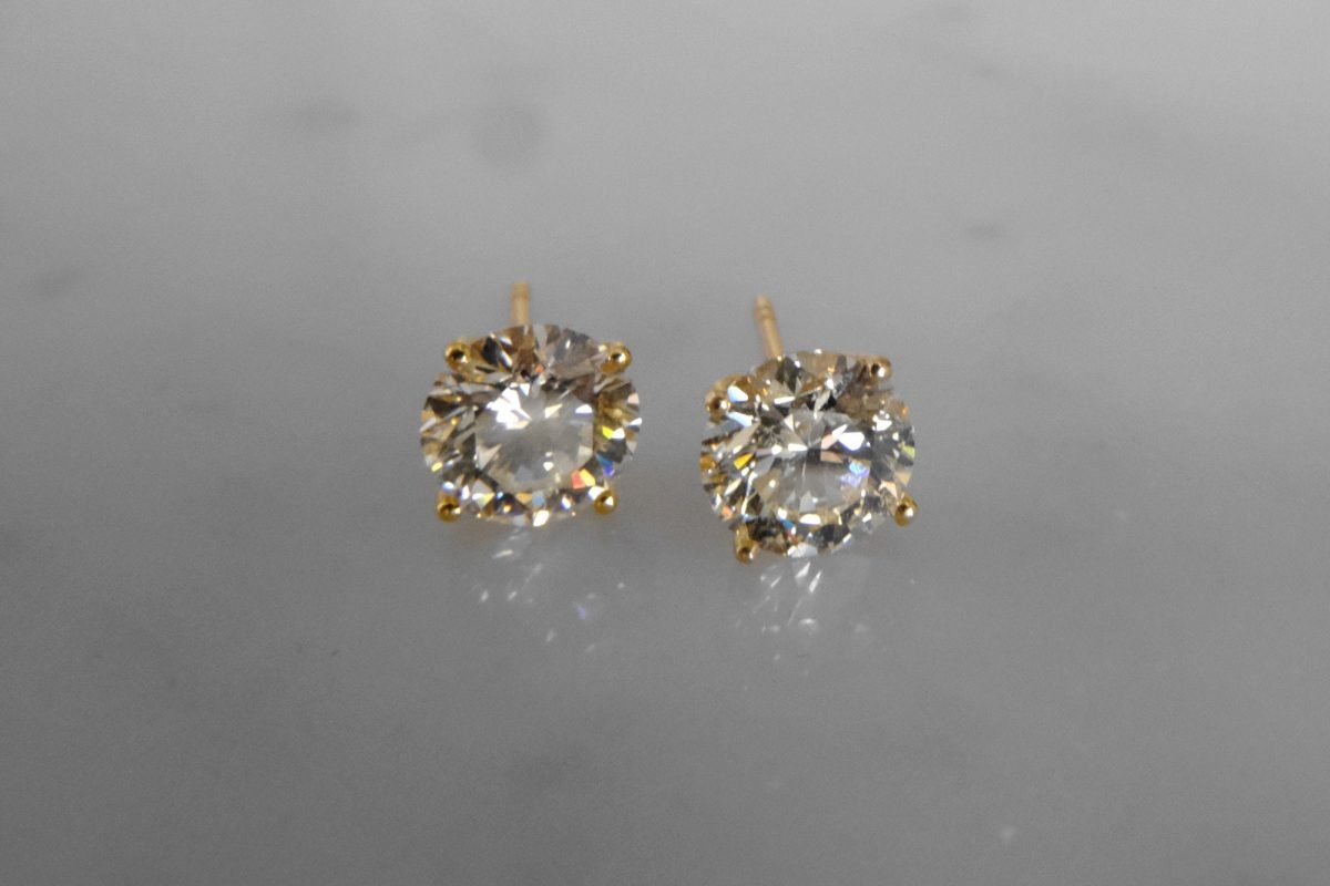 3ctw Diamond Stud Earrings 18k | Gem Gardener