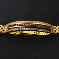 Gem Gardener, vintage gold bracelet, antique gold ruby bracelet, ruby and gold bracelet, ruby and yellow gold bracelet, peranakan jewellery singapore, etsy vintage gold bracelets