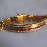Gem Gardener, vintage gold bracelet, antique gold ruby bracelet, ruby and gold bracelet, ruby and yellow gold bracelet, peranakan jewellery singapore, etsy vintage gold bracelets