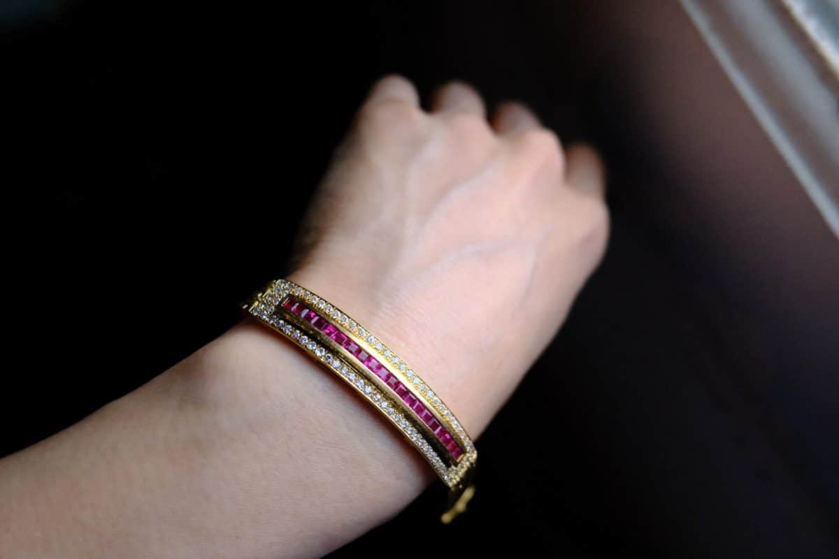 ruby and gold bracelets