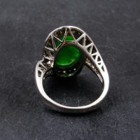 Gem Gardener, platinum jade ring, platinum jade rings for sale, dark green jade ring buy, art deco jewellery jade, jade ring singapore, jade jewellery singapore