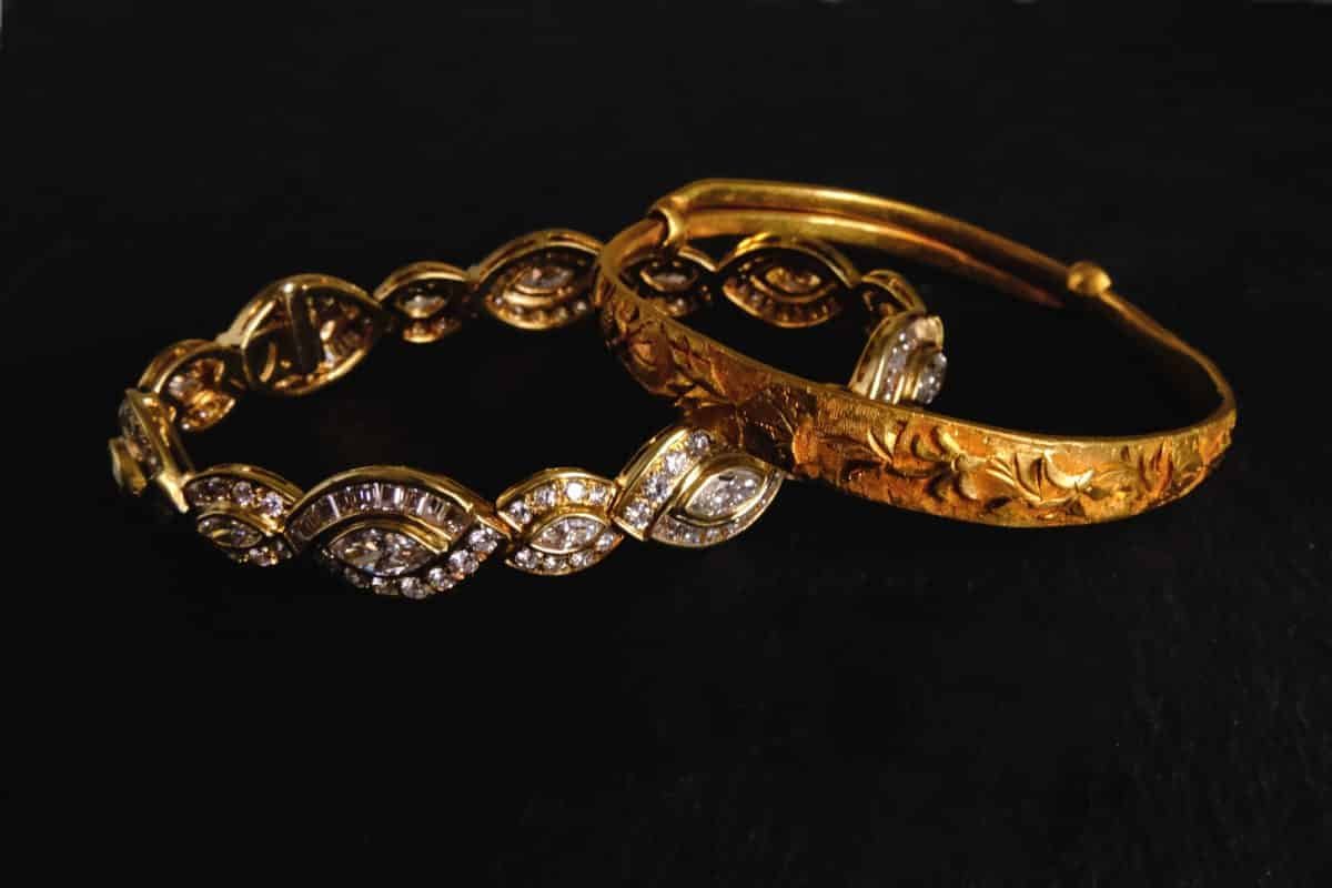 24k Antique Gold Bangle 19th Century Chinese 