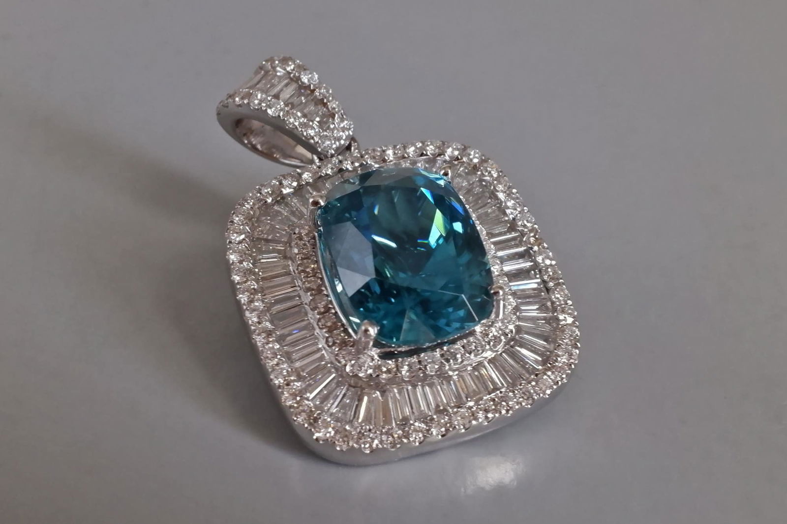 Blue Zircon Pendant, blue cambodian zircon, Gem Gardener, natural blue zircon pendant, blue zircon jewelry, natural blue zircon buy