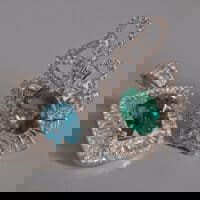 Blue Zircon Pendant, Gem Gardener, natural blue zircon pendant, blue zircon jewelry, zirconia ring singapore, blue stone pendant necklace white gold