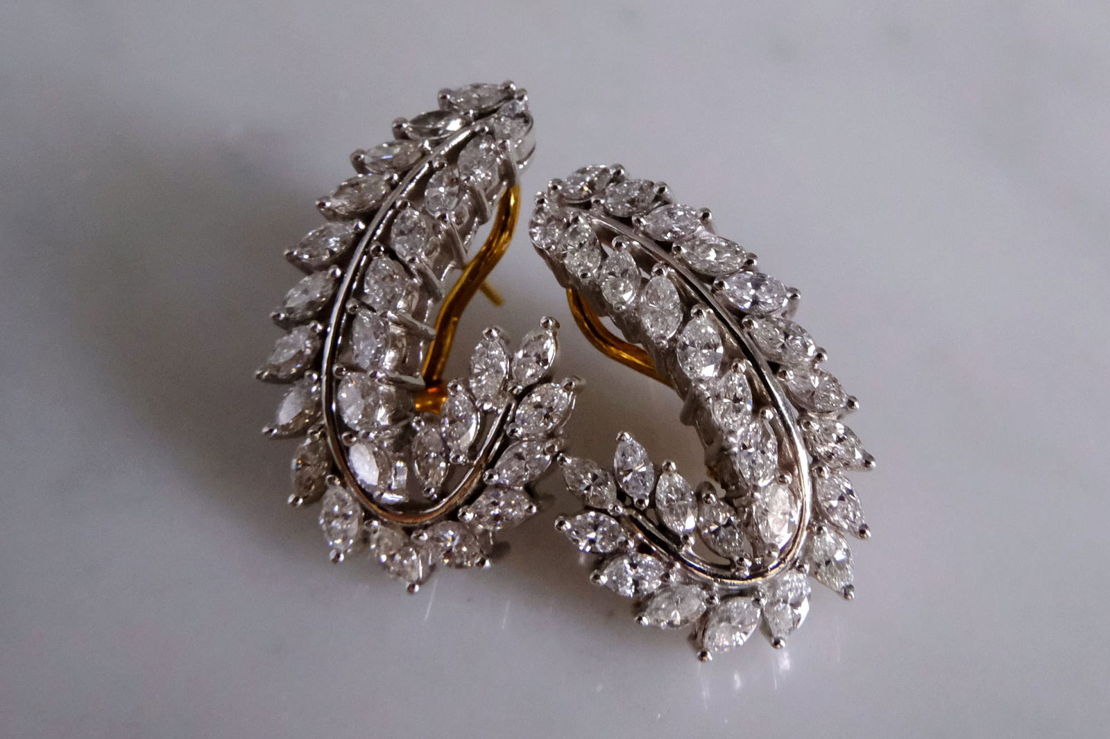 Gem Gardener, feather earrings statement, cluster earrings diamond, diamond leaf earrings, bridal statement earrings, diamond earrings design