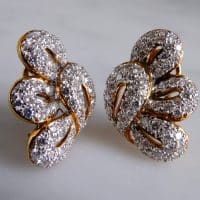 Gem Gardener, Cluster Diamond Earrings, floral cluster earrings, statement earrings wedding, statement bridal earrings, elegant diamond earrings