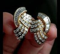 vintage diamond earrings studs, art deco diamond earrings, vintage diamond cluster earrings, baguette diamond earrings gold, diamond earrings singapore, art deco style stud earrings, buy art deco style earrings, Gem Gardener