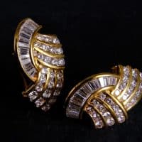 vintage diamond earrings studs, art deco diamond earrings, vintage diamond cluster earrings, baguette diamond earrings gold, diamond earrings singapore, art deco style stud earrings, buy art deco style earrings, Gem Gardener