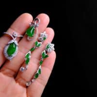 Gem Gardener, small jade pendant, jade pendant singapore, dainty jade necklace, jade jewellery singapore, vivid jade green