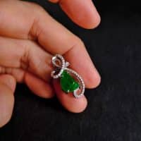 Gem Gardener, small jade pendant, jade pendant singapore, dainty jade necklace, jade jewellery singapore, vivid jade green