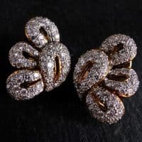 Gem Gardener, Cluster Diamond Earrings, floral cluster earrings, statement earrings wedding, statement bridal earrings, elegant diamond earrings