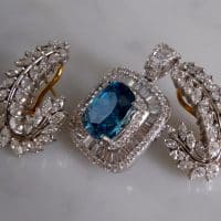 Gem Gardener, Blue Zircon Pendant, natural blue zircon pendant, blue zircon jewelry, zirconia ring singapore, blue stone pendant necklace white gold