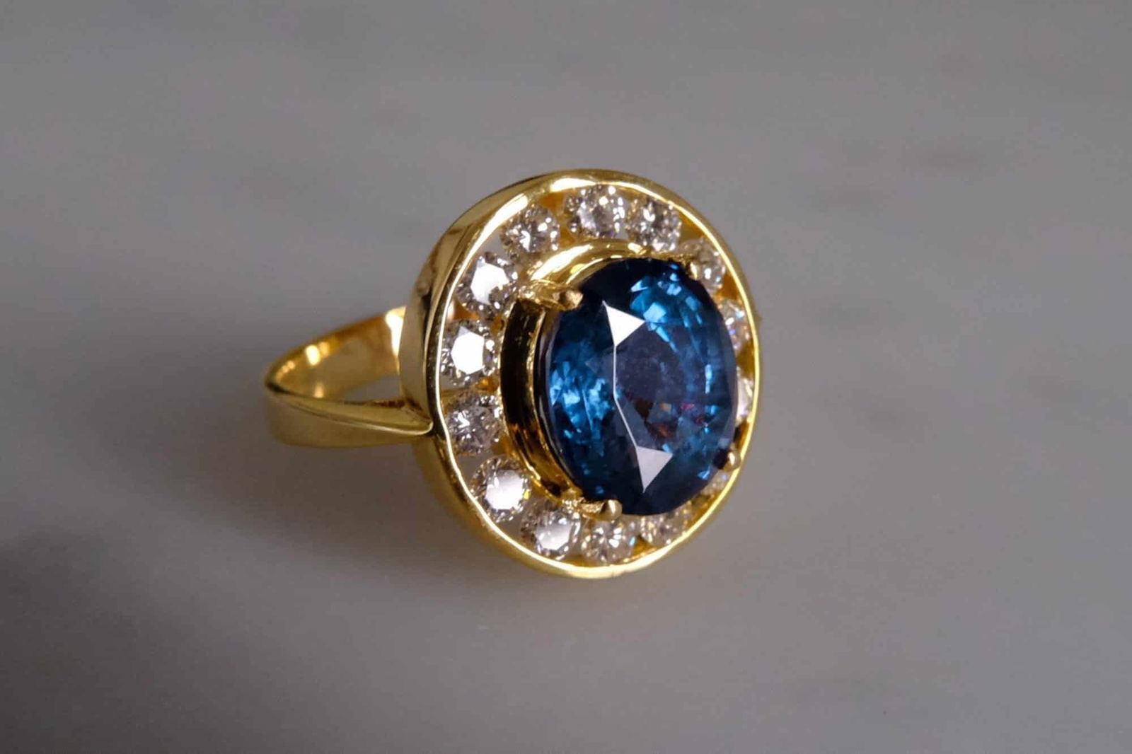 Real Blue Spinel Rings Yellow Gold Blue Spinel Ring 18k | Gem Gardener