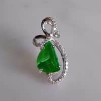 Gem Gardener, small jade pendant, jade pendant singapore, dainty jade necklace, jade jewellery singapore, vivid jade green