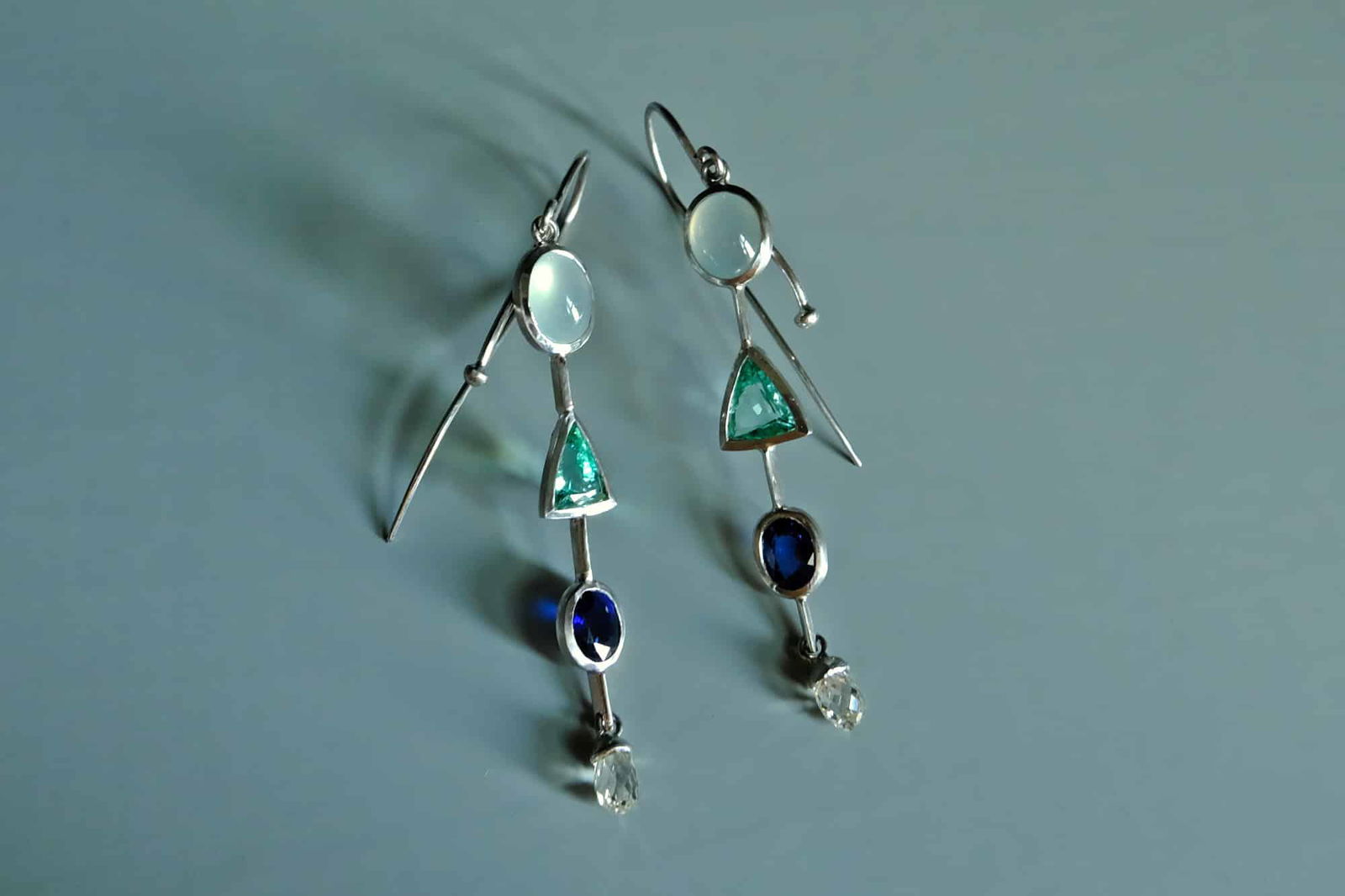 Line Earrings Gold, bauhaus earrings, paraiba earrings buy, roman earrings gold, paraiba tourmaline drop earrings, Gem Gardener