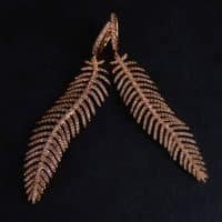 Gem Gardener, Feather Dangle Earrings Gold, diamond earrings singapore, feather diamond earrings, best chandelier earrings