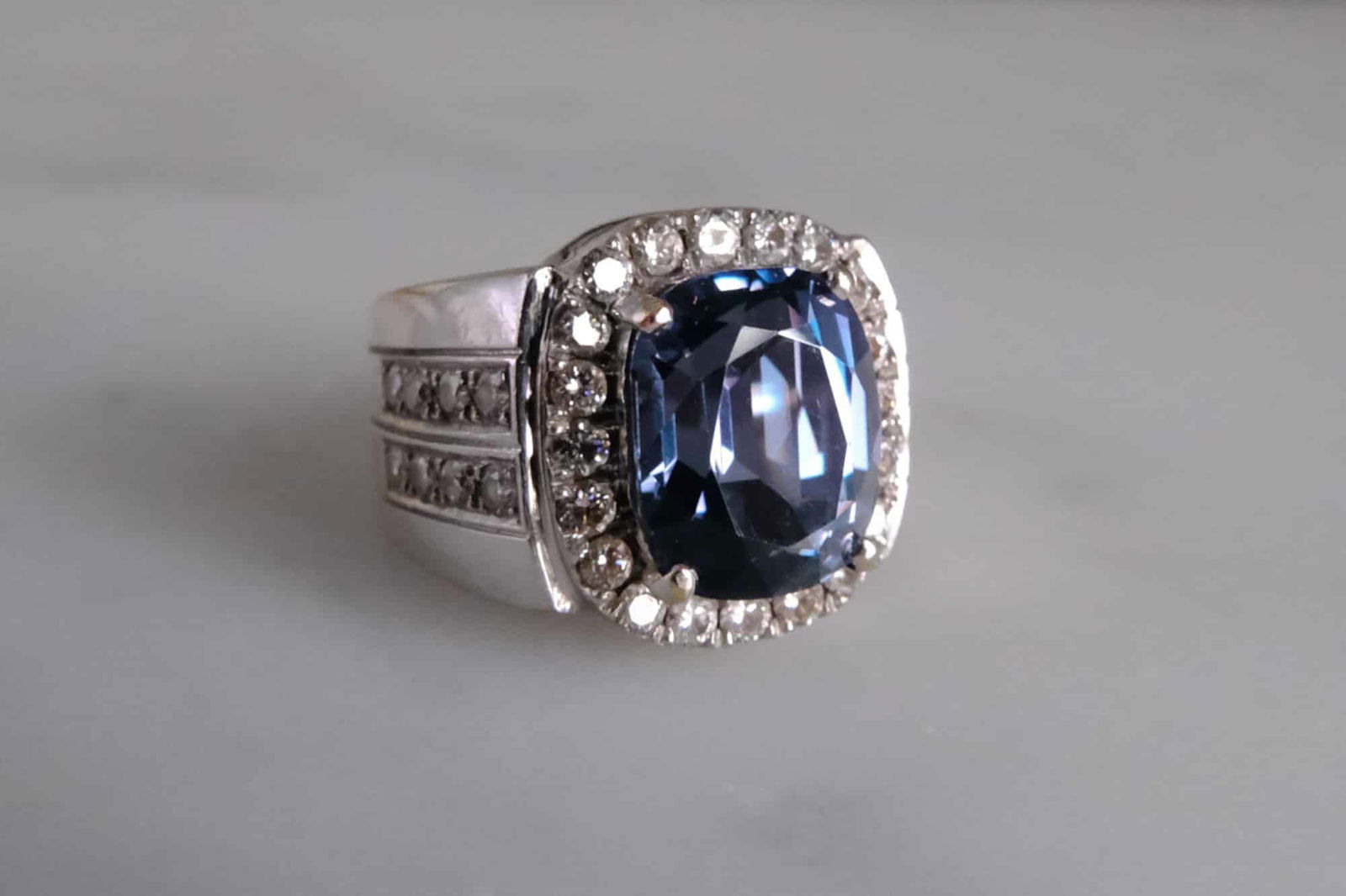 Gem Gardener, Mens Blue Spinel Ring, blue purple spinel rings, blue spinel rings for sale, spinel ring singapore