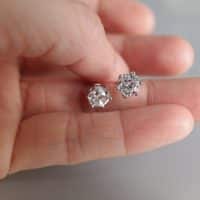 GIA 1 carat Each Diamond Stud Earrings D/VS