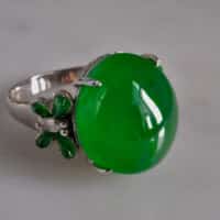 imperial green jadeite ring, imperial green jade price, jadeite ring singapore, imperial jade engagement ring, jade cabochon ring, auction green jade ring, fine jadeite sotheby's, Gem Gardener