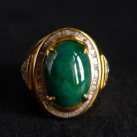 Gem Gardener, Mens Jade Ring Gold, vintage mens jade ring, vintage rings mens, jade rings for men