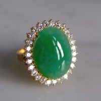 Gem Gardener, Jade And Diamond Ring, jadeite ring singapore, chunky jade ring, modern jade jewellery singapore, jade rings for sale