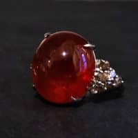 Gem Gardener, Spessartite Garnet Ring, spessartite garnet jewelry, spessartite orange garnet, red orange gem ring, garnet cabochon ring