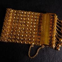 Gem Gardener, wide gold bracelet, etruscan gold bracelet, antique gold bracelets for sale, vintage chinese gold jewelry, antique chinese gold bracelet, peranakan gold jewellery