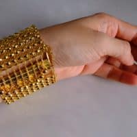 Gem Gardener, wide gold bracelet, etruscan gold bracelet, antique gold bracelets for sale, vintage chinese gold jewelry, antique chinese gold bracelet, peranakan gold jewellery
