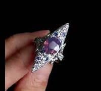 kashmir sapphire navette ring video 2