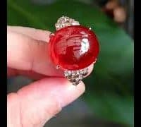 spessartite garnet cabochon ring video