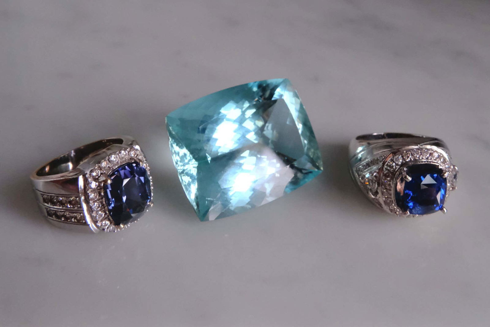 Real Blue Spinel Rings 7ct Mens Blue Spinel Ring Vintage | GG