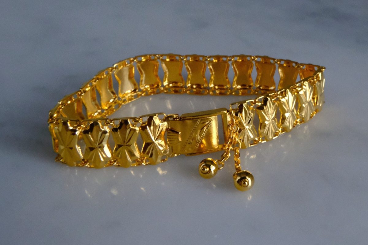 Ribbon Gold Links Bracelet 20k Vintage Peranakan Jewellery Gem Gardener