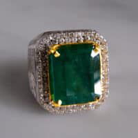 Big Emerald Mens Ring, natural zambian emerald ring, vintage emerald mens ring, emerald mens ring buy online, mens ring singapore, emerald rings singapore, Gem Gardener