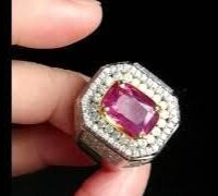 dark pink sapphire men ring video