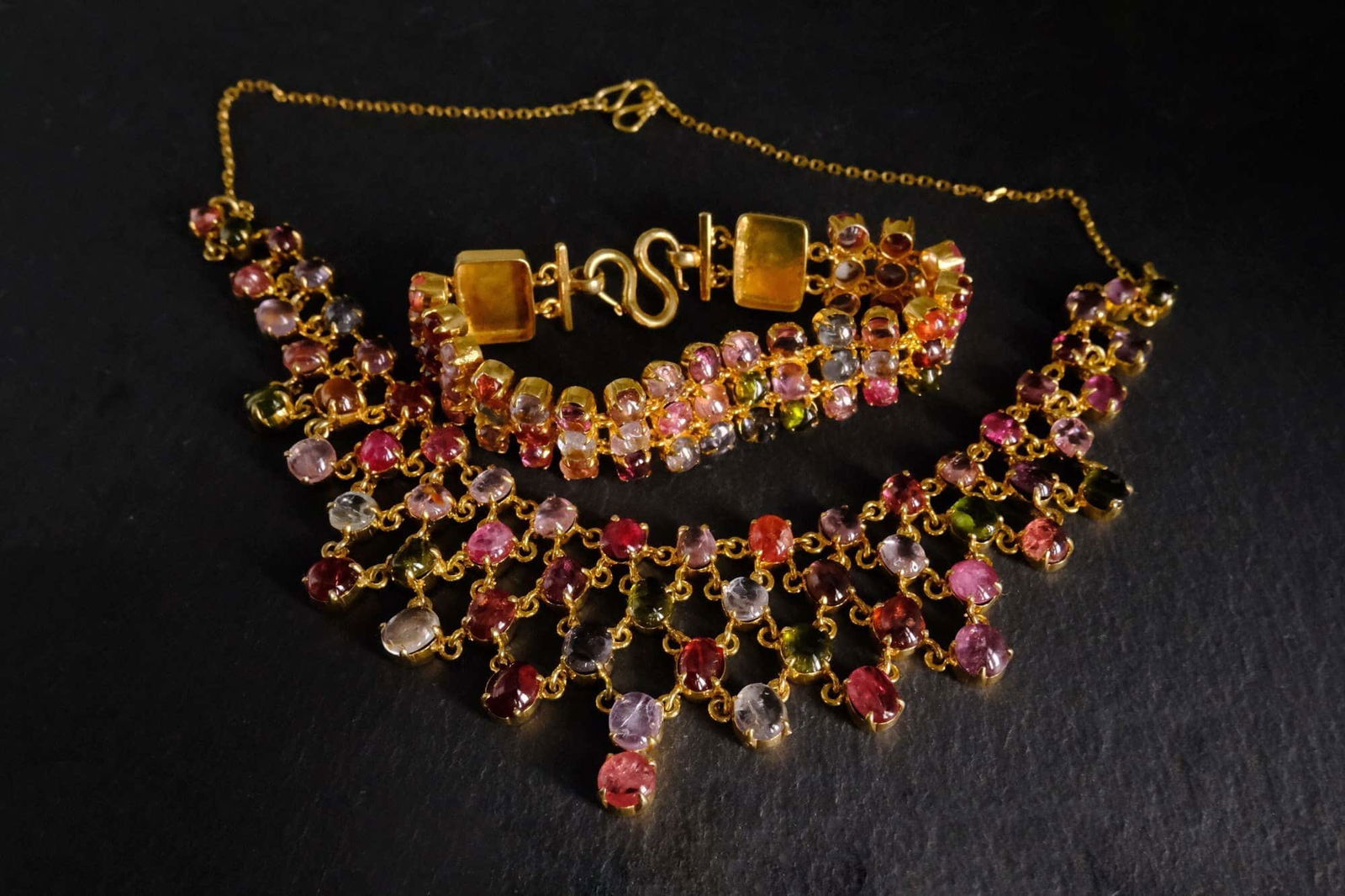 Tutti Frutti Jewelry, burmese gemstone jewelry, gemstones for sale singapore, necklace bracelet set, colorful gemstone necklace