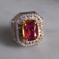pink sapphire mens ring, vintage mens rings for sale, mens ring singapore, pink purple sapphire ring, vintage rings for men, Gem Gardener