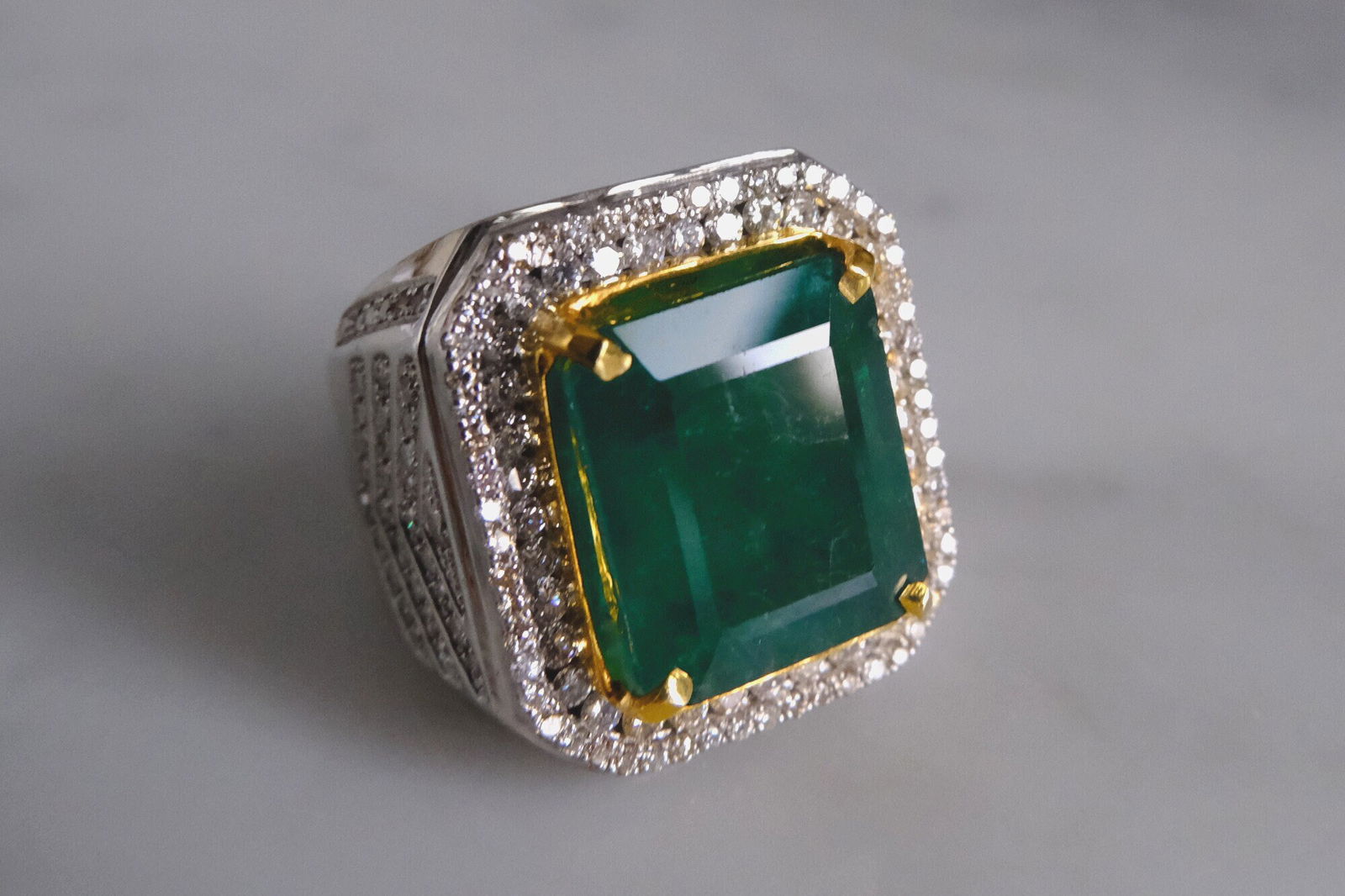Big Emerald Mens Ring, natural zambian emerald ring, vintage emerald mens ring, emerald mens ring buy online, mens ring singapore, emerald rings singapore, Gem Gardener