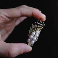 Pearl Diamond Gold Brooch, art deco pearl brooch, antique pearl brooches, vintage pearl brooch pins, brooches singapore, antique brooches for sale